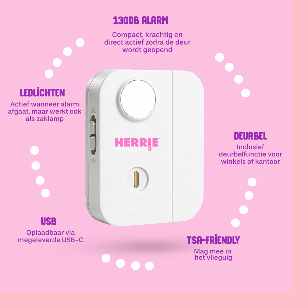 HERRIE Deuralarm - Wit